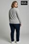 تي شيرت نسائي كبير الحجم مطبوع عليه Middle Brooklyn ذو رقبة دائرية و2 خيط SPR26BTSK942-8 - 2