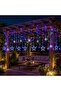 LED Star Curtain String Lights, 8.2ft with Remote & 8 Modes for Christmas Wedding Decor