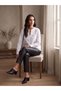 Women's White Pocket Modern Cut Blouse Frn1104 - 4