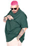 Mode XL Plus Size Men's T-Shirt, Polo Collar, Pocketed, Classic 20550, Olive Green - 3