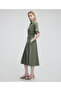 Midi Shirt Dress with Belt - 5
