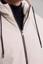 Men's Seasonal Fur Lined Hooded Water Repellent Windproof Raincoat with Zipper Pockets - 6
