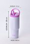Thermos Mug Cup with Straw Stainless Steel 960 ml |   Purple - 3