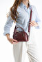 Burgundy Two-Compartment Stylish and Elegant Women's Shoulder and Crossbody Bag - 2