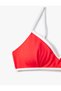 Covered Triangle Bikini Top with Piping Detail - 3