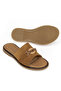 , Women's Genuine Leather Slippers 1611047Z26672 Tan - 6