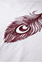 9 Piece Diamond Velvet Bed Runner Covered Penna Double Burgundy Embroidered Cotton Duvet Cover Set - 4