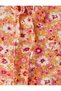 Viscose Mini Floral Dress with Straps, Ruffles and Lacing Detail - 6