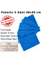5-Piece Blue 40X40 cm Microfiber Kitchen and General Cleaning Cloth, Micro Fiber Cloth - Glass, Car - 2