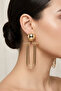 Modern Metal Hanging Earrings 8 Cm.
