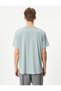 Sports T-Shirt Stripe Printed Crew Neck Short Sleeve - 4