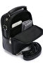 4586 100% Genuine Leather Men's Handbag Crossbody Bag Black - 5