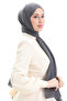 شال قطني ناعم 70283-37 مدخن - 2