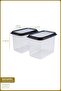 Hide Plus 2-Piece Storage Container Black (2X 1.9Lt) - 2