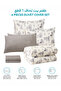6-Pcs Printed Duvet Cover Set King Size 220x240cm, Brushed Microfiber Fabric (Without Filler) - 4