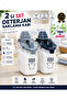 2-Piece Gray and Smoked Lid 1900 ml Airtight Powder Detergent Storage Container Double Sealed Bathroom Organizer