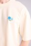 100% Cotton Boxy Fit Back Printed Short Sleeve Ecru T-Shirt G8261Ax26Sm - 6