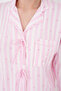 Striped Long Sleeve Baby Collar Front Bow Tie Detailed Pants Pajama Set - 4