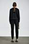Angelına Women's Knitted Sweatshirt Black - 6
