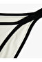 Drawstring Bikini Bottom with Contrast Detail - 3