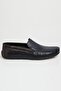Men's Navy Blue Brown Rog Loafer Shoes - 6