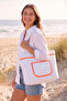 Alia Beach Towel 100% Cotton 76X216- White - 4