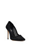 Women's Black Stone High Thin Heels Genuine Leather Stiletto,High Heels Shoes 25Afd1206Ts - 7
