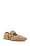 Women's Mink Double Buckle Suede Leather Ballerinas 26Pfd270010 - 7