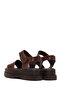 Women's Brown Thick Sole Shoes Leather Sandals 26Sfd205318 - 6