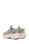 Women's Gray Intruder Essential Lace-Up Suede Leather Sneaker 013g101005 - 5