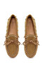 Women's Beige Suede Leather Loafer 26Pfd552410 - 4
