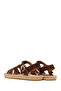 Women's Brown Ankle Buckle Suede Leather Espadrille Sandals 26Sfd205610 - 6