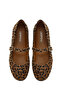 Women's Leopard Strappy Shoes, Leather Ballerinas 26Pfd420110 - 5