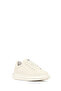 Men's White Lace-Up Thick Soled Genuine Leather Sneaker, Winter Sports Shoes 25Wfd690318 - 6