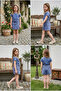 Girl's Shorts Skirt Asymmetrical Denim