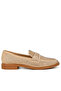 Women Rhinestones Embellished Loafers in Beige - 2