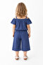 Girl's Off-The-Shoulder Capri Top and Bottom Set - 3