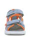 Genuine Leather Ice Gray Orange Children's Sandals Shoes - 4