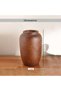 Pecan Wooden Decor Vase 17x17x21cm - Brown - 6