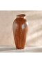 Scandic Polyresin Decor Vase With Wood Finish 20.5x20.5x45cm - Brown - 5