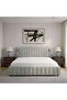Leeburn King Bed 180x200 Cm With Hydraulic, Lamp & Bed Storage - Grey - 3
