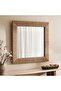 Courtney Seagrass Square Wall Mirror Dia 102x102cm - Natural