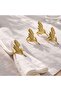 Armin 4piece Napkin Ring Set - Gold