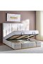 Julia King Bed(180x200) With Hydraulic Storage - Beige And Gold - 3