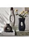 Vesna Stoneware Hollow Vase 12x6.5x11.3cm - Brown - 4