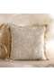 Cozy Linen Textured Down Feel Fringed Filled Cushion 50x50cm -beige