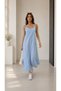Wear and Go Aerobin Long Dress with Blue Strap Draped Summer - 3