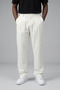 Baggy Linen Fabric Pleated White Pantalon K2019P