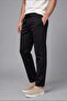 Linen Blend Elastic Lace-Up Waist Regular Fit Black Trousers H8853Ax26Sm - 4