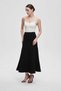 Solid Midi Skirt with a Flared Cut - 2